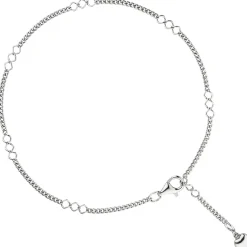 Fußkette Fußkettchen Fußschmuck Herz 925 Echt Silber Damen 27cm