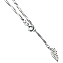 Fußkette Fußkettchen Panzerkette Flügel 925 Silber 23-25cm Fußschmuck