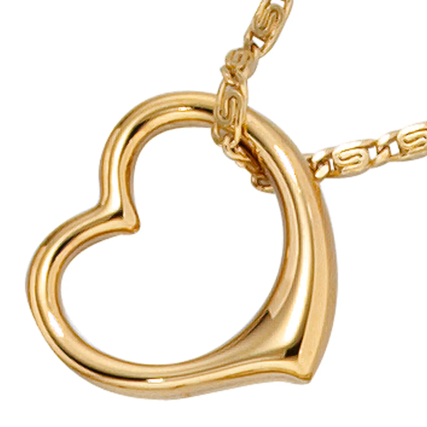 Goldanhänger Schmuck Anhänger 16,6x15,9mm Herz aus 333 Echt Gold Gelbgold