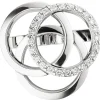Goldschließe Verschluss Perlclip 585 Gold Weißgold Diamanten 0.24Ct