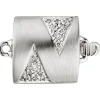 Goldverschluss Schließe mit 28 Diamanten 0.015Ct W/SI Brillanten 585 Weißgold