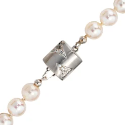 Goldverschluss Schließe mit 28 Diamanten 0.015Ct W/SI Brillanten 585 Weißgold