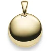 Gravurplatte Anhänger rund Ø 14,5mm für Gravur 585 Gold Gelbgold schlicht massiv