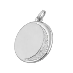 Gravurplatte Anhänger 27x20mm aus echtem 925 Silber oval Silberamulett