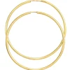 Große XL Creolen Ø 50mm aus 333 Gold Gelbgold Ohrringe Ohrchmuck rund Damen