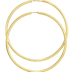 Große XL Creolen Ø 50mm aus 333 Gold Gelbgold Ohrringe Ohrchmuck rund Damen