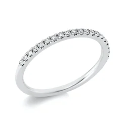 Halb-Memoire Ring aus 950 Platin 21 Brillanten 0,2ct TW-SI B:1,8mm