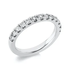 Halb-Memoire Ring aus 950 Platin 13 Brillanten 0,77ct TW-SI B:3mm
