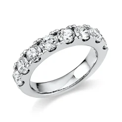 Halb-Memoire Ring aus 585 Weißgold 8 Brillanten 2,01ct TW-SI B:4,2mm