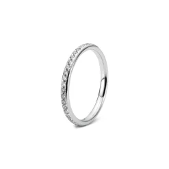 Halb-Memoire Ring aus 750 Weißgold 25 Brillanten 0,13ct TW-VSI/SI B:1,9mm