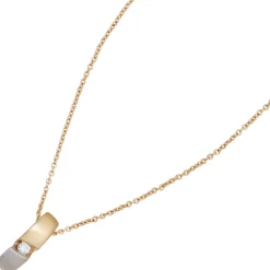 Halskette Collier Anhänger Brillant 0.05Ct W/P1 585 Gelbgold 43cm Goldcollier