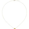 Halskette Collier aus 750 Gold Gelbgold mit Citrin orange facettiert 45cm