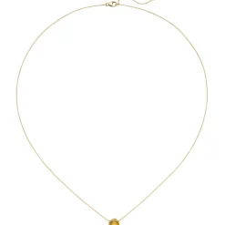 Halskette Collier aus 750 Gold Gelbgold mit Citrin orange facettiert 45cm