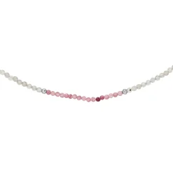Halskette Collier aus Labradorit & Turmalin & Hämatin 45cm Edelsteinkette