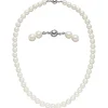 Halskette Collier aus Muschelkernperlen weiß Ø 8mm 45cm Halsschmuck klassisch