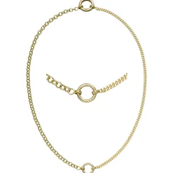 Halskette Collier Erbskette & Panzerkette aus 925 Silber vergoldet 43cm