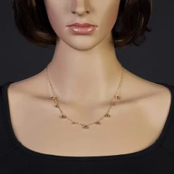 Halskette Collier Kugel Kügelchen 585 Gold Gelbgold Weißgold Rotgold 45cm