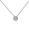 Halskette Collier Solitär Brillant-Anhänger 0,50 Ct 7,7mm 585 Weißgold 45cm