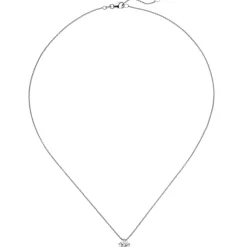 Halskette Collier Solitär Brillant-Anhänger 1,0 Ct W/SI 585 Gold Weißgold 45cm