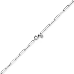 Halskette Collier Weit-Ankerkette aus 585 Gold Weißgold strukturiert 50cm
