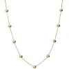 Halskette Halsschmuck Collier mit 9 Herzen aus 585 Gold Gelbgold 42-45cm