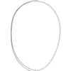 Halskette Kette Ankerkette & Erbskette 2-reihig aus 925 Silber rhodiniert 42cm