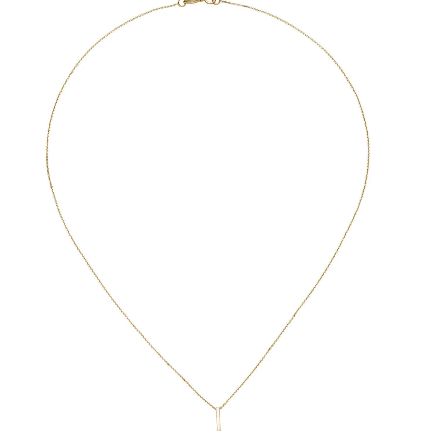 Halskette mit Anhänger Stäbchen Halsschmuck Collier aus 375 Gold Gelbgold 42cm