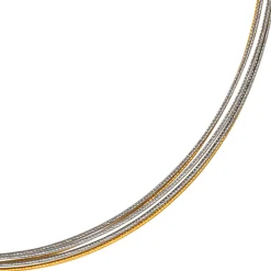 Halsreif Omegareif Halskette Collier Edelstahl 5-reihig bicolor vergoldet 42cm