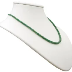 Kette Collier aus echtem Smaragd & 925 Silber Edelsteinkette grün Smaragdkette
