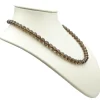 Kette Collier aus Rauchquarz braun facettiert Edelsteinkette Halskette Damen