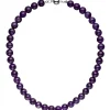 Kette Collier Halskette echter Amethyst 10mm lila violett Edelsteinkette 44cm