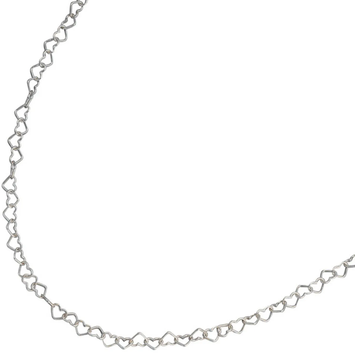 Kette Collier, Herzen Herzchen, 925 Silber, Silberkette, 35 cm, Kinder