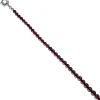 Kette Collier im Verlauf Edelsteinkette, Granat, Federring, 45cm