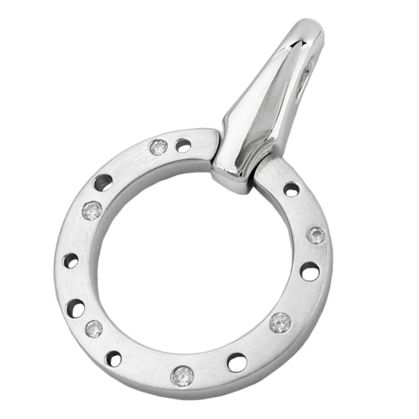 Kettenanhänger Anhänger 42x27mm mit Zirkonia 925 Echt Silber Halsschmuck Damen