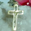 Kettenanhänger 28x17mm Kreuz mit Jesus 14Kt 585 Gold Gelbgold Halsschmuck Unisex