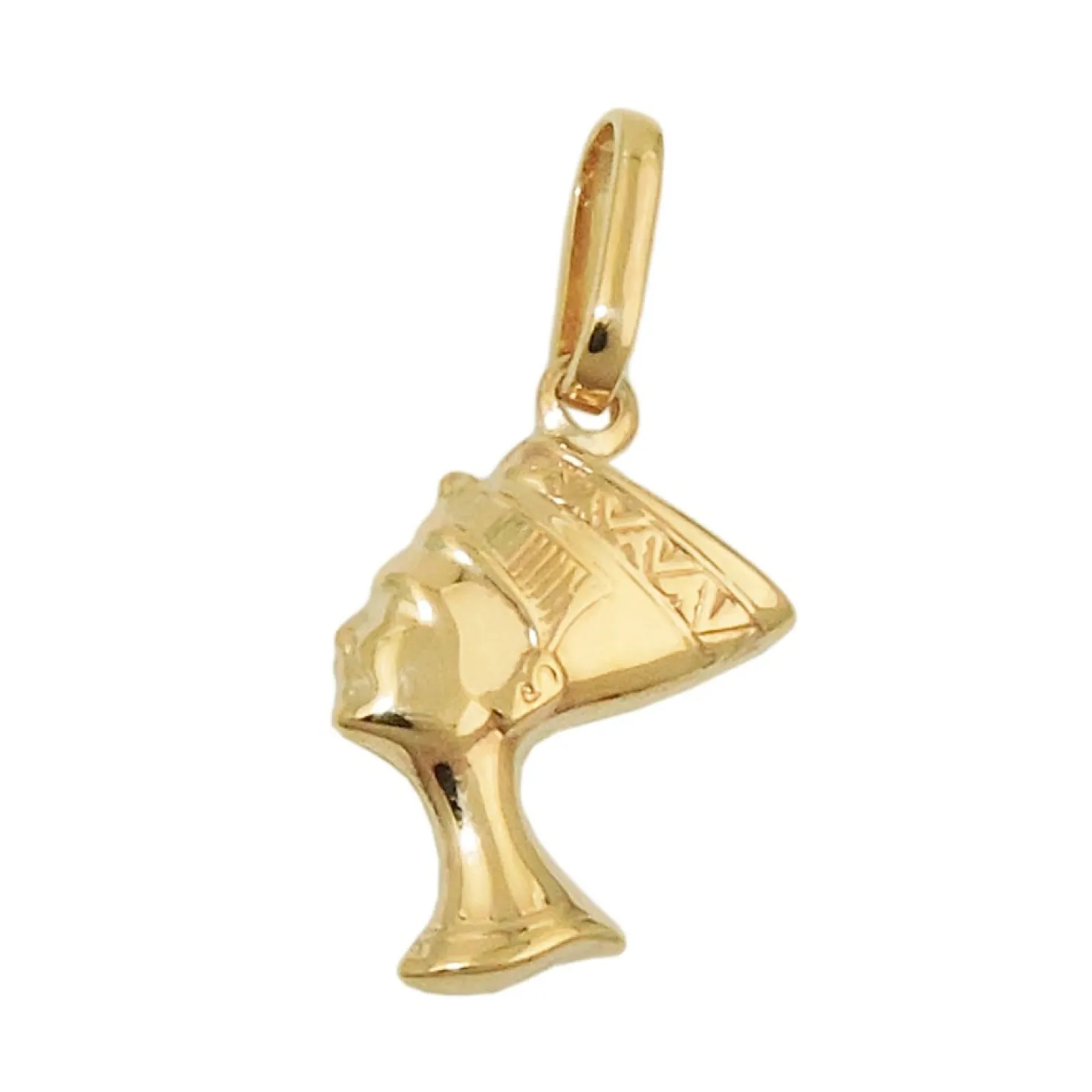 Ketten-Anhänger 15x10mm Pharao Nofretete aus 375 Gold Gelbgold Halsschmuck