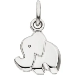 Kinder Anhänger Elefant aus 925 Silber rhodiniert 11x9mm Kinderschmuck