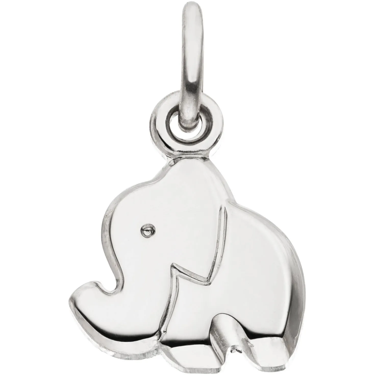 Kinder Anhänger Elefant aus 925 Silber rhodiniert 11x9mm Kinderschmuck