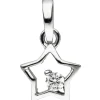 Kinder Anhänger Stern Sternchen 925 Silber Zirkonia weiß Halsschmuck 8,6x8mm
