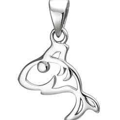 Kinder Anhänger 10x13,4mm Hai aus 925 Silber Silberanhänger rhodiniert