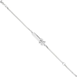 Kinder Armband Gravurplatte Schildband, Lokomotive Dampflok, 925 Silber, 12-14cm