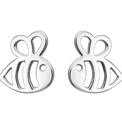 Kinder Ohrstecker Biene Bienen aus 925 Silber Ohrringe Ohrschmuck rhodiniert
