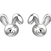 Kinder Ohrstecker Hase Hasen aus 925 Silber Ohrringe Ohrschmuck rhodiniert