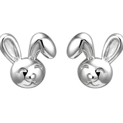 Kinder Ohrstecker Hase Hasen aus 925 Silber Ohrringe Ohrschmuck rhodiniert