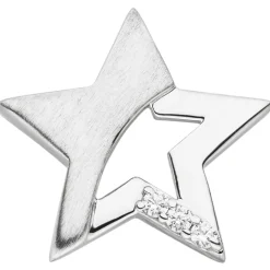 Kinder Schmuck-Set Stern 925 Silber mit Zirkonia Ohrstecker Anhänger Kette 38cm