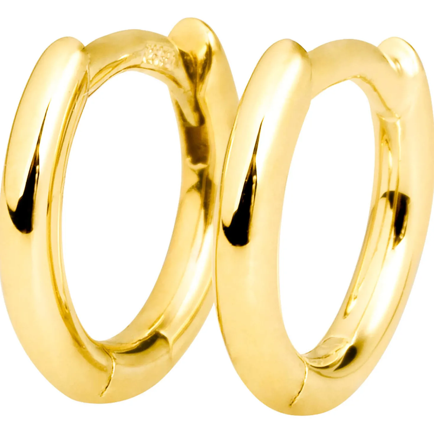 Kleine Creolen 1,7x10mm aus 585 Gold Gelbgold Ohrringe rund glänzend