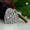 Kleiner Anhänger 10mm Herz mit vielen Zirkonia 925 Sterling Silber