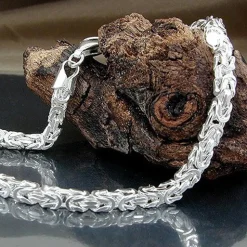 Königskette Halskette Kette Collier aus 952 Echt Silber, 45cm