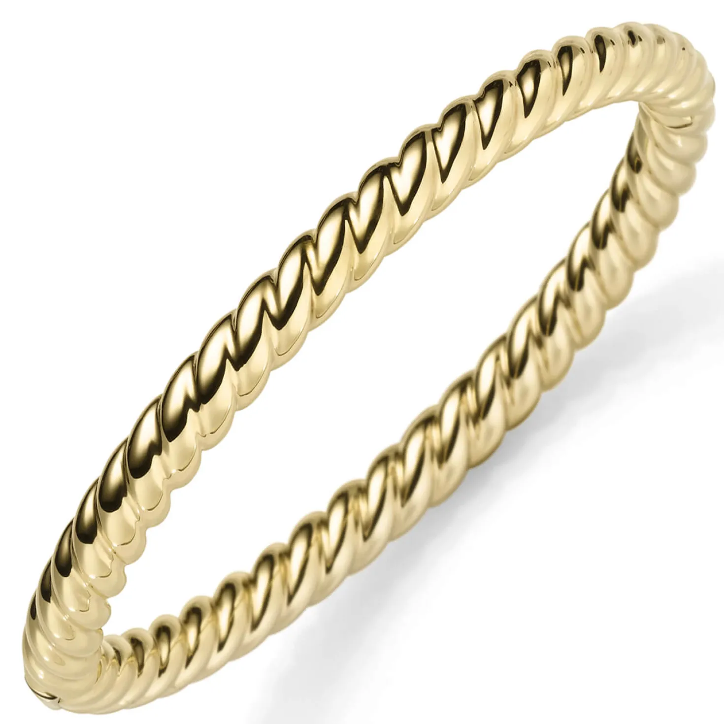 Kordel Armreif Armband Armschmuck aus 585 Gold Gelbgold 6mm breit, glänzend