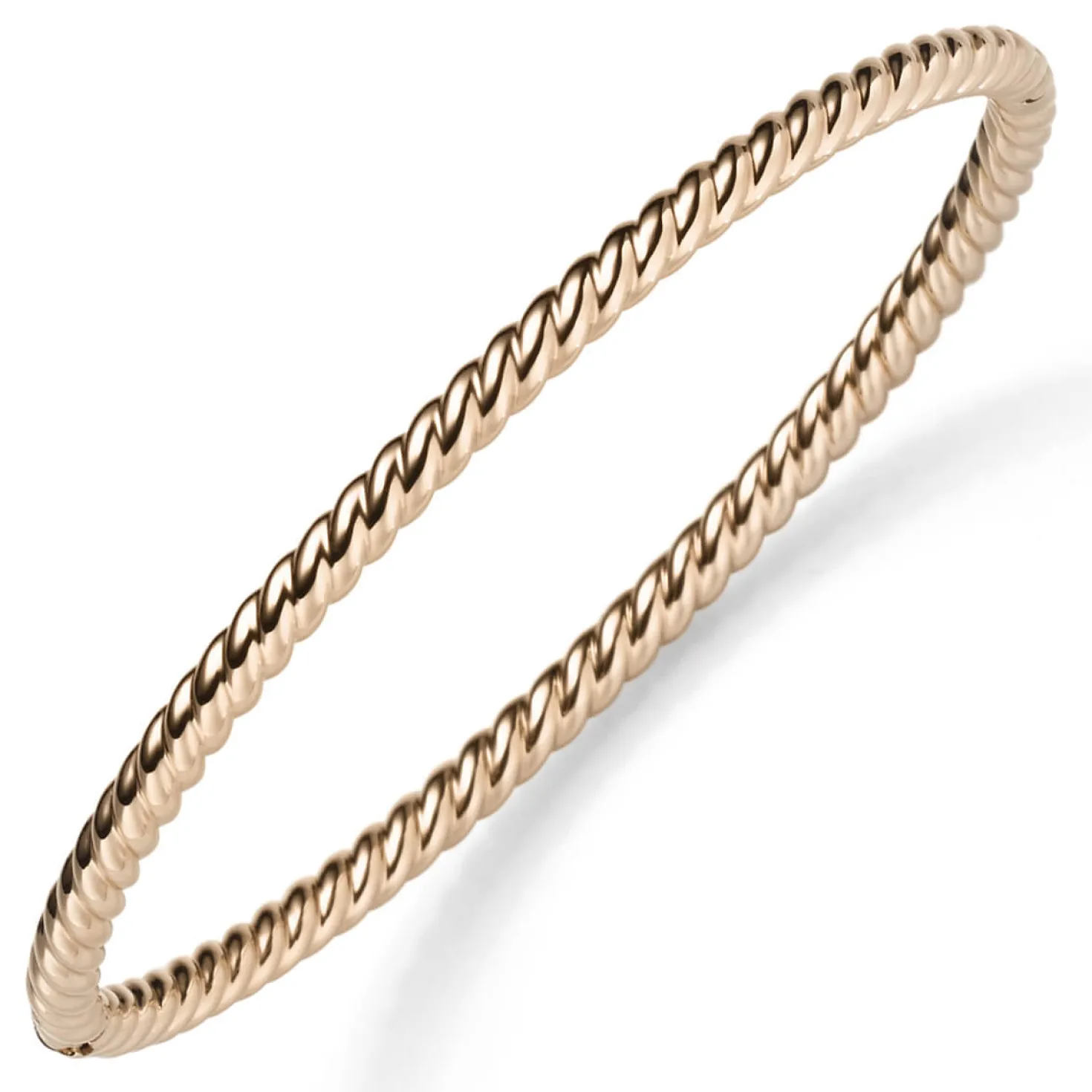 Kordel Armreif Armband Armschmuck aus 585 Gold Rotgold 3,5mm breit, glänzend
